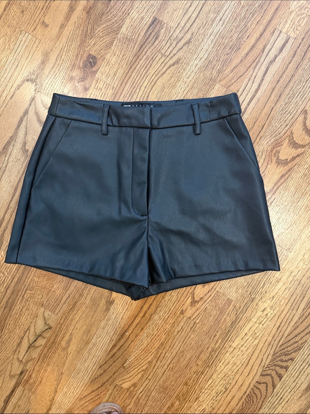 ASOS faux leather shorts, 0
